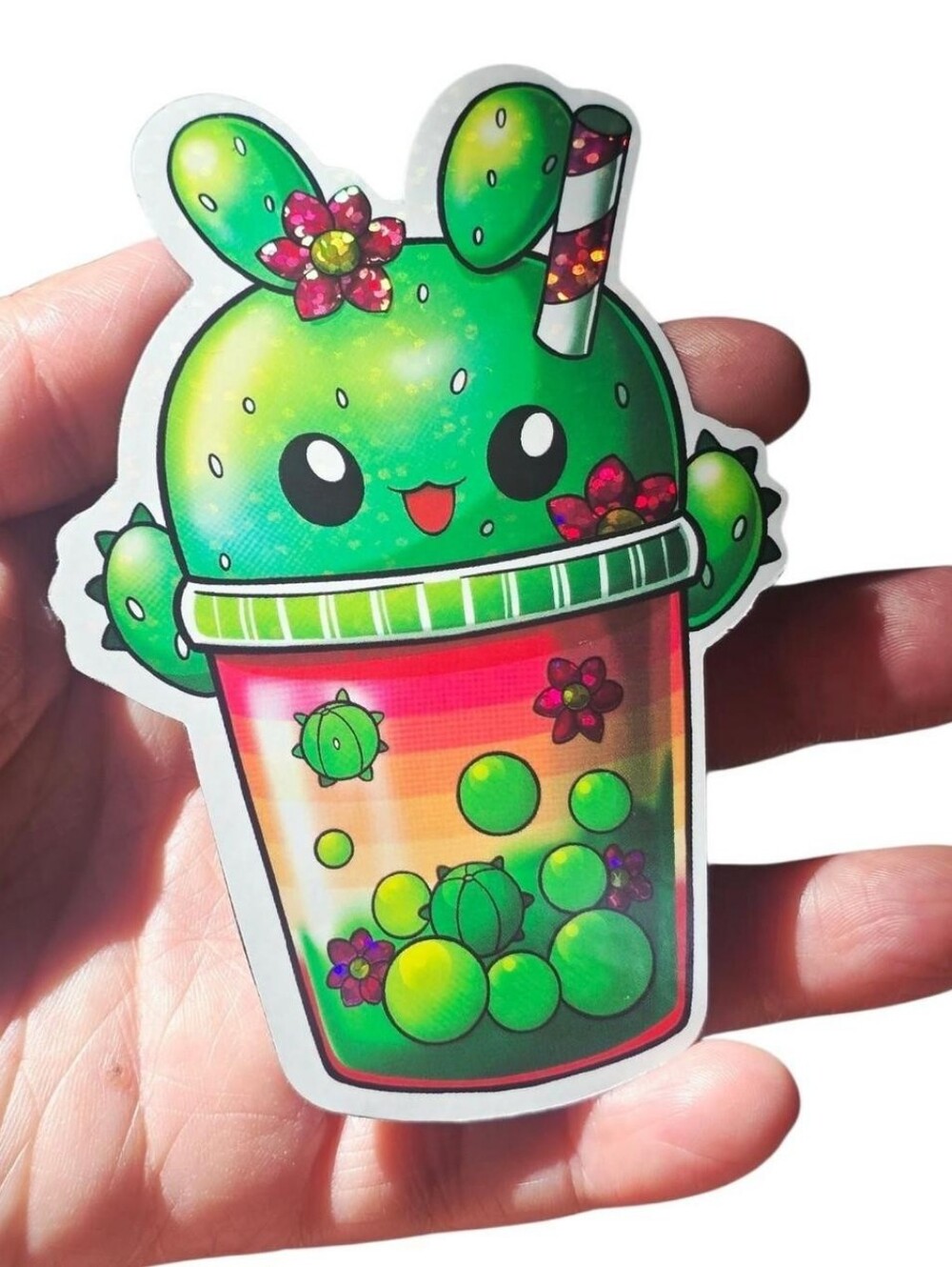 Cactus Boba Magnet